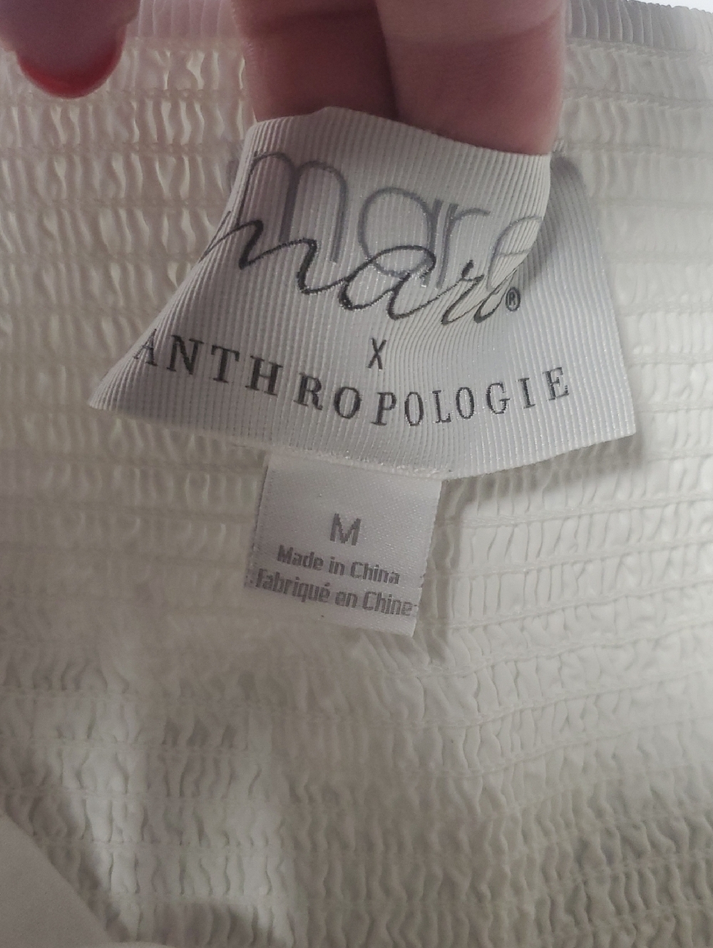 Mare Mare × Anthropologie Strapless White Halter Midi Dress Size Med Elegant - Picture 15 of 16